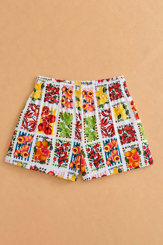 Girls Fruit Stamps Shorts Set
