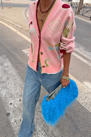 Pink Astra Hannah Cardigan