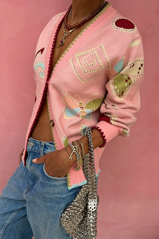 Pink Astra Hannah Cardigan