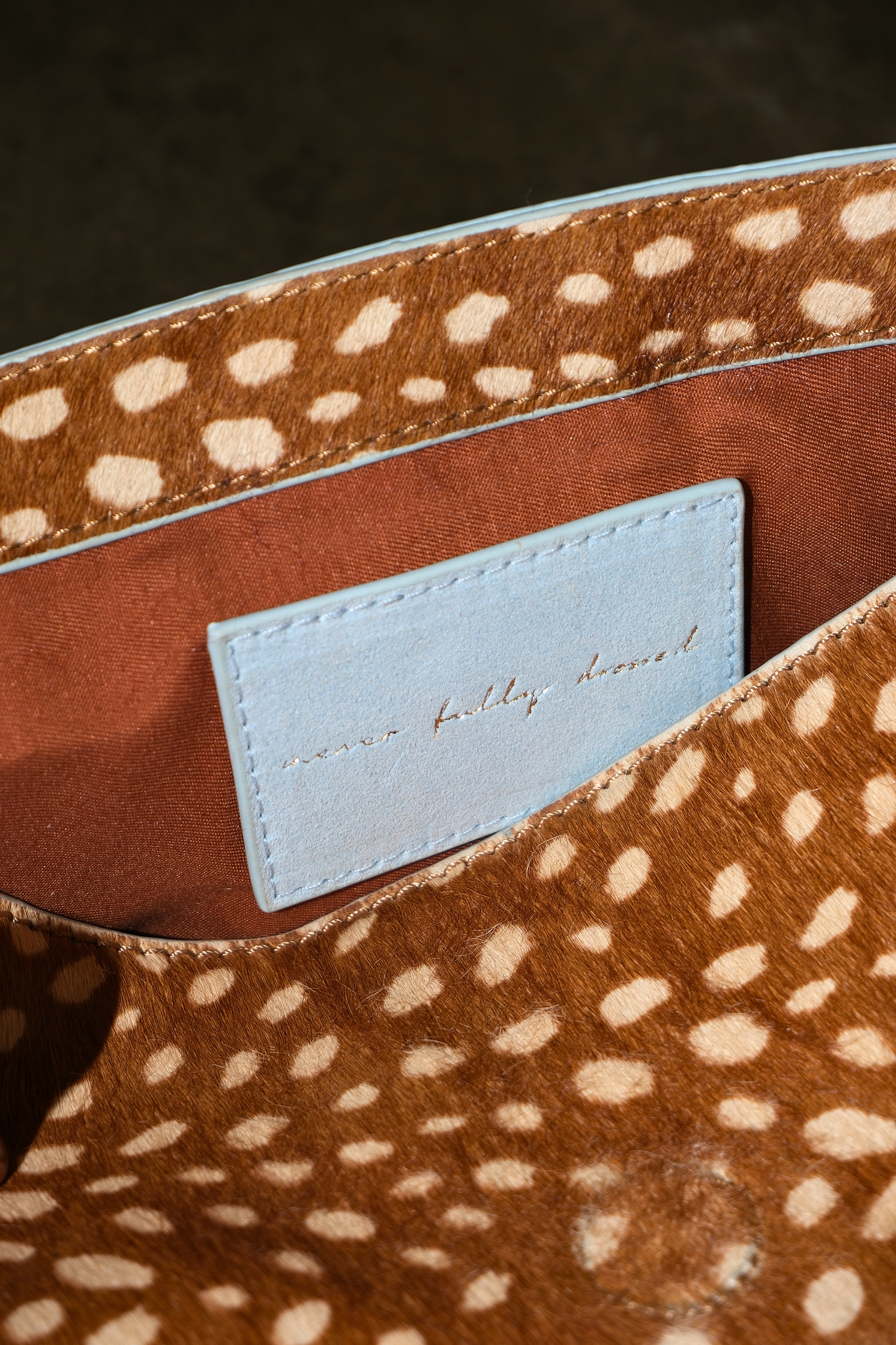 Deer Fold Over Clutch Bag
