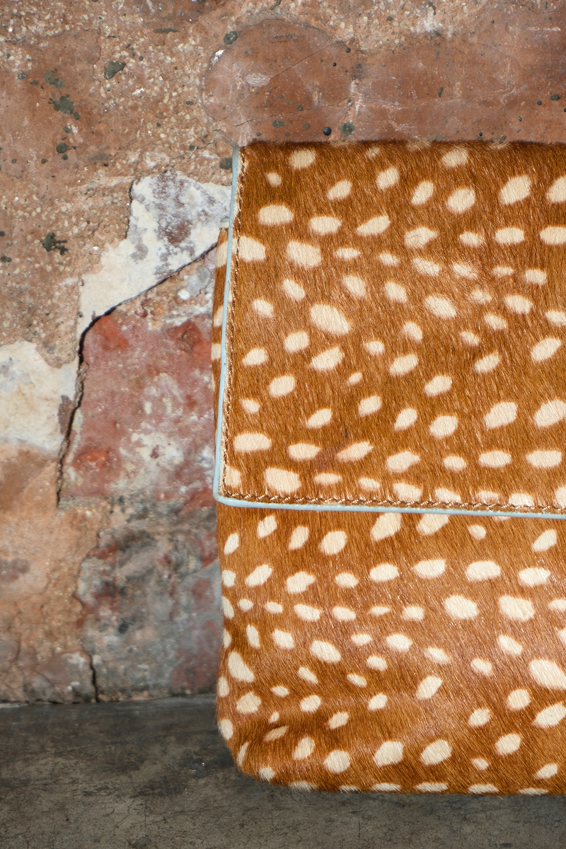 Deer Fold Over Clutch Bag