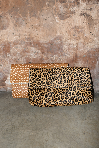 Deer Fold Over Clutch Bag