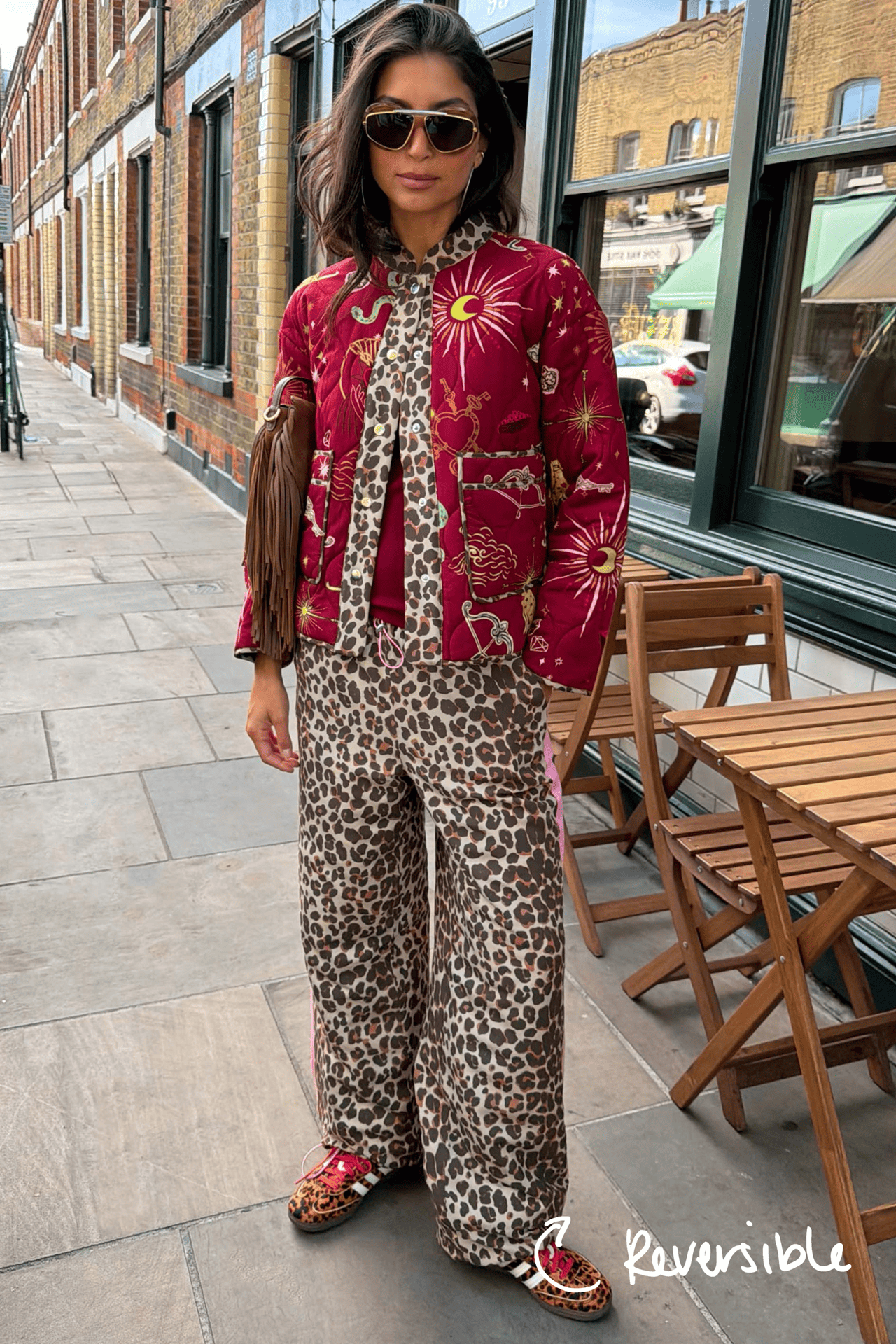 Leopard Padded Reversible Trouser