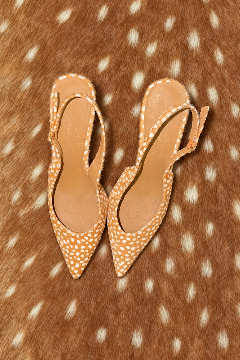 Deer Slingback Heels
