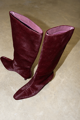 Burgundy Pony Boot