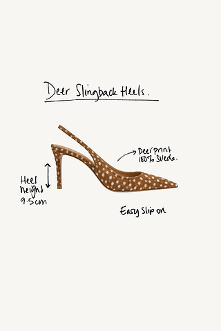Deer Slingback Heels