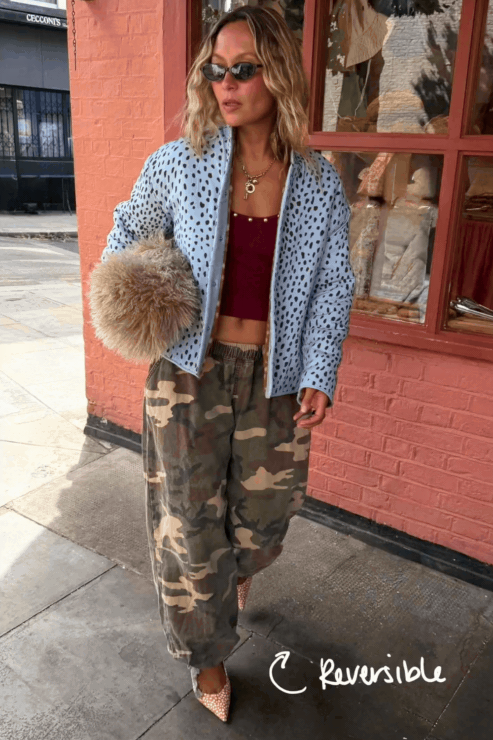 Reversible Deer Borg Jacket