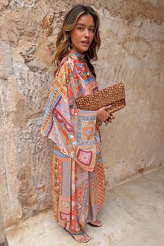 Dolce Vita Balloon Trousers featuring mixed tile panels and geometric motifs in a voluminous wide-leg shape.