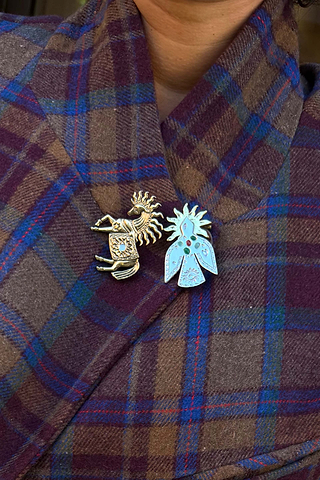 Deloris Brass Horse Brooch