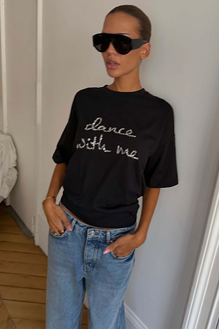 Black 'Dance with Me' T-Shirt