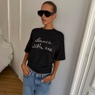 Black 'Dance with Me' T-Shirt