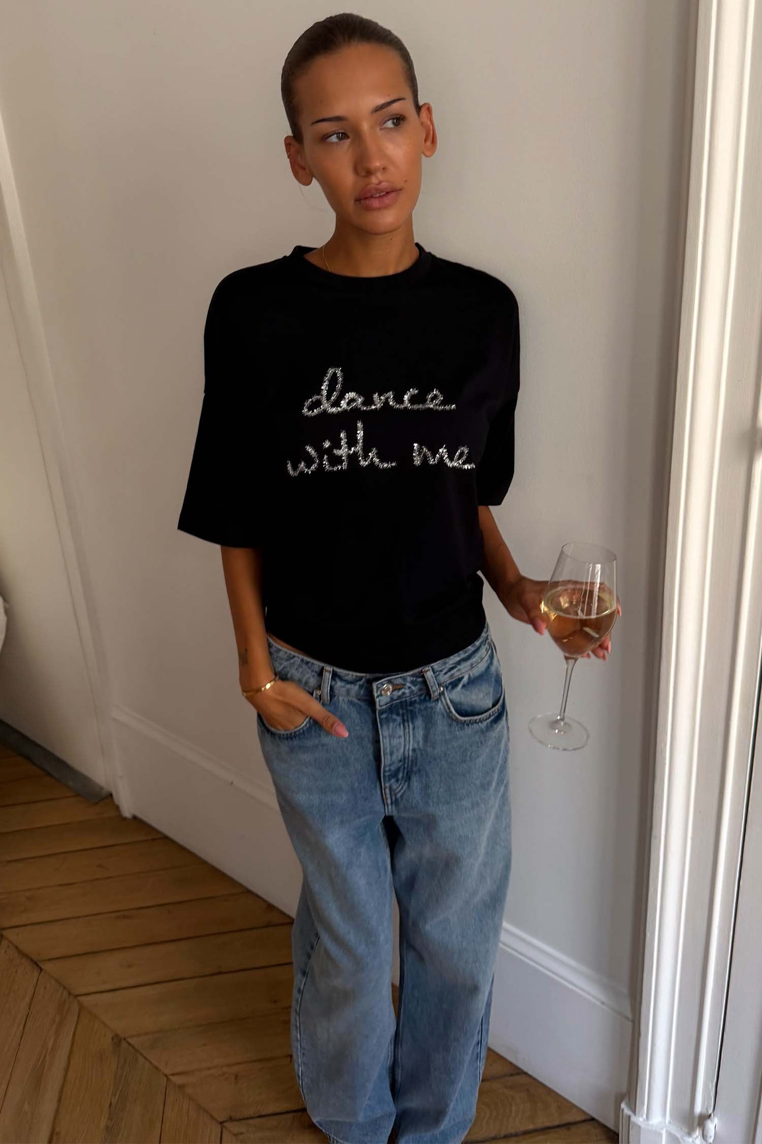 Black 'Dance with Me' T-Shirt