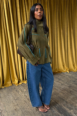 Indigo Beni Barrel Jeans Petite