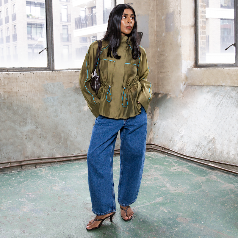 Indigo Beni Barrel Jeans Petite