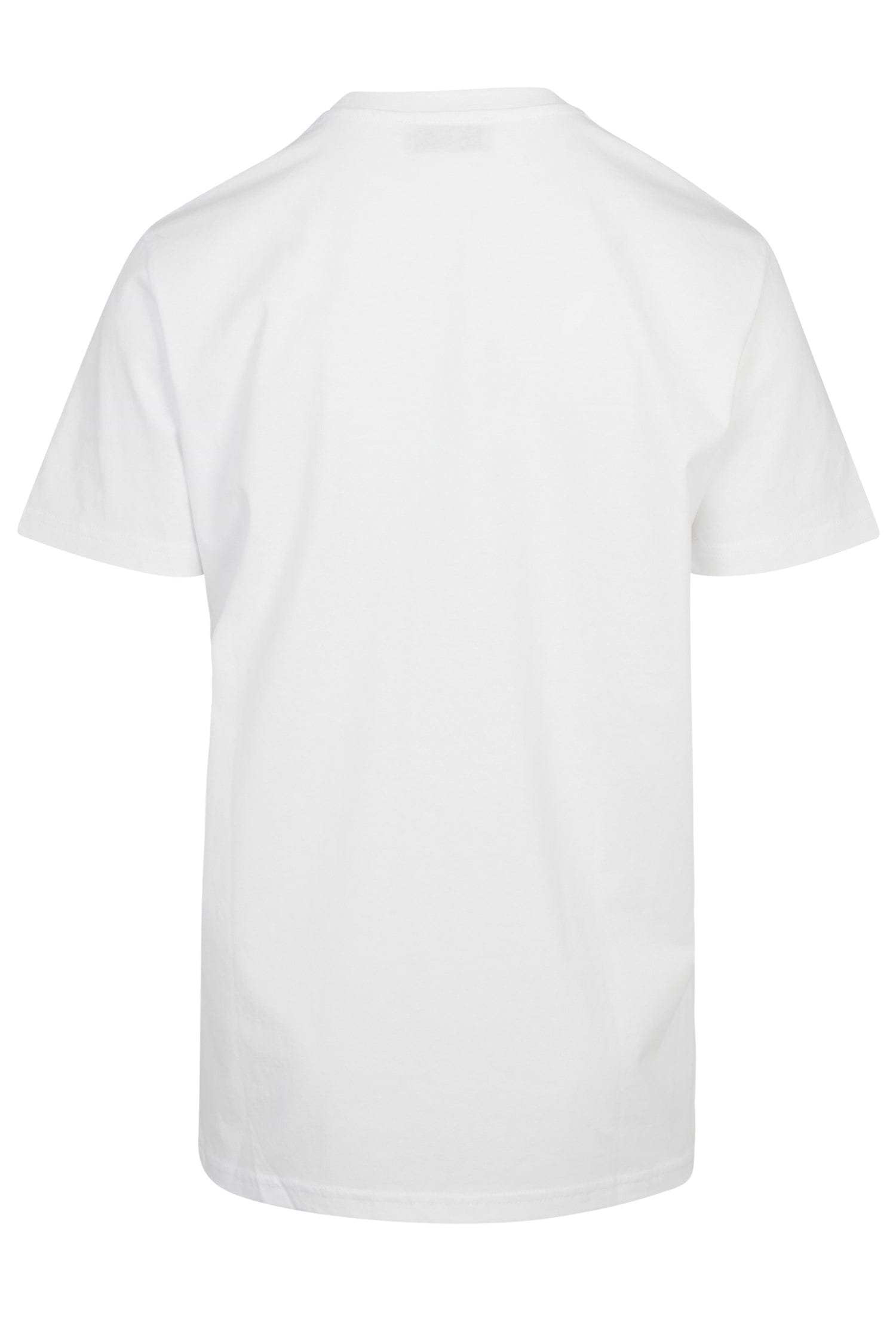 Back view of the iconic white Boob T-shirt in cotton, a versatile wardrobe staple designed in London.