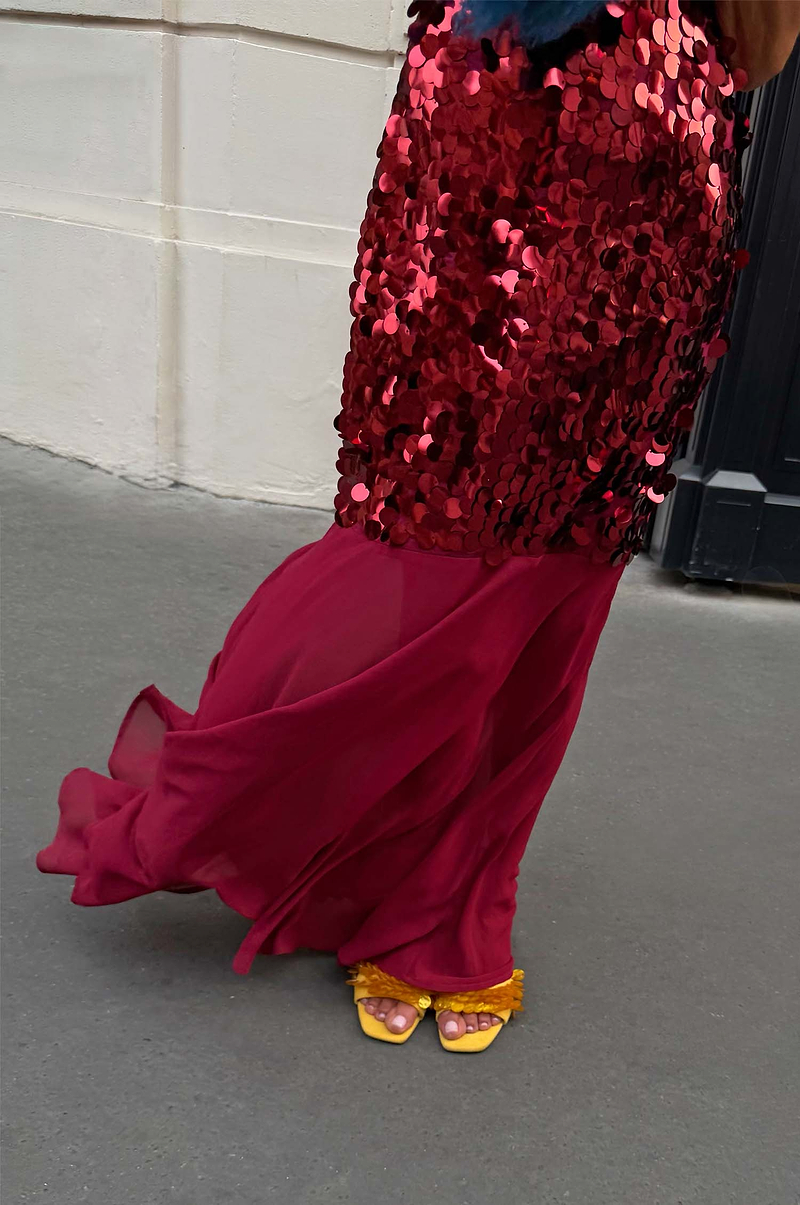 Burgundy Sequin Dress