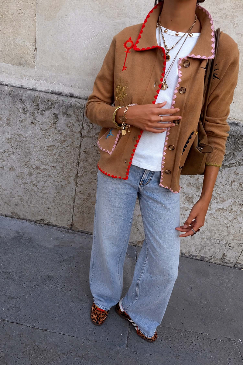 Tan Casablanca Cardigan