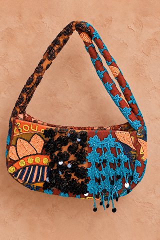 Casablanca Spliced Beaded Bag