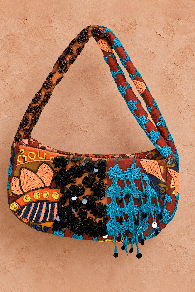 Casablanca Spliced Beaded Bag