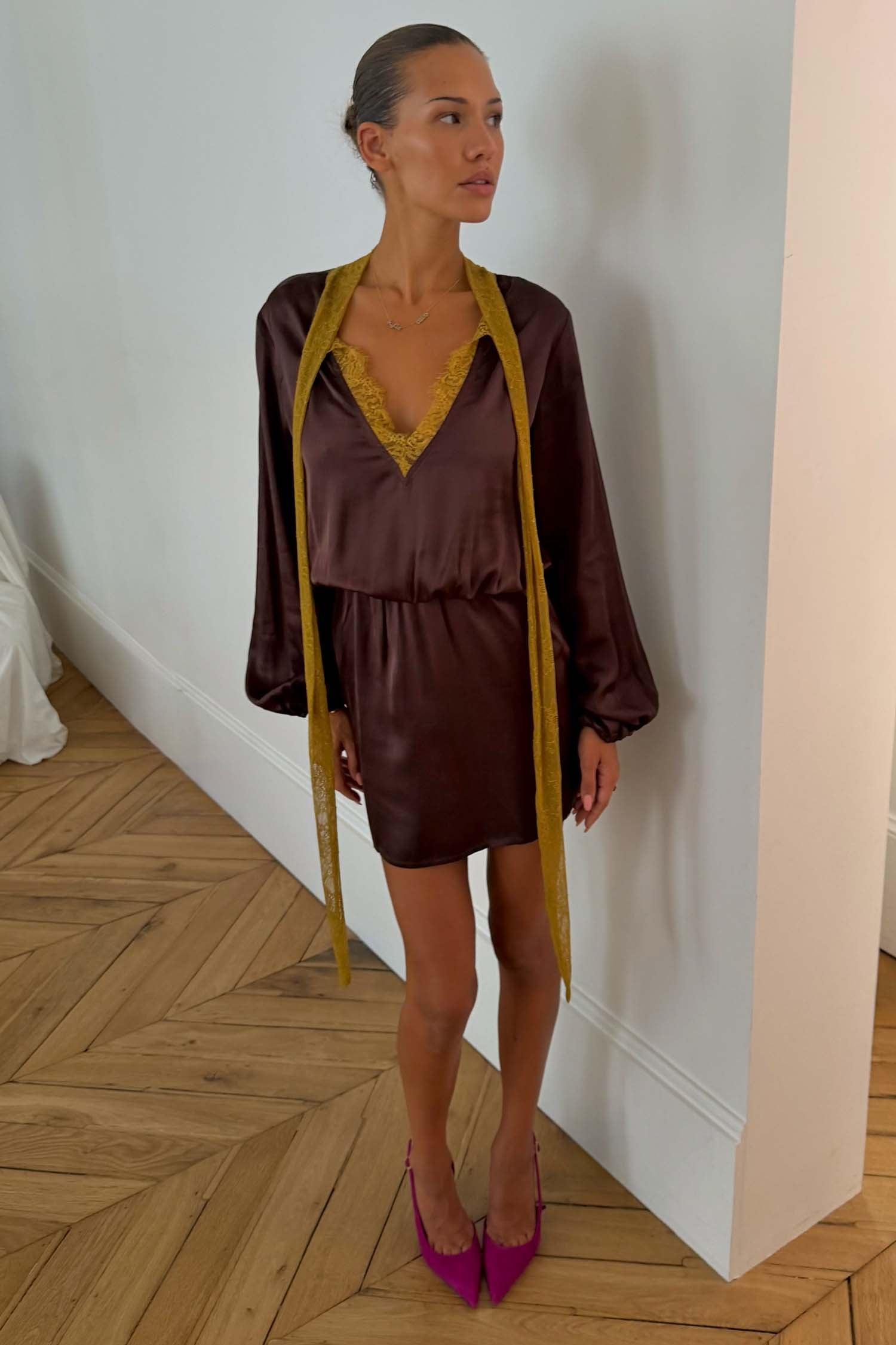Model is 5ft4” and wears UK size 8/ US 4