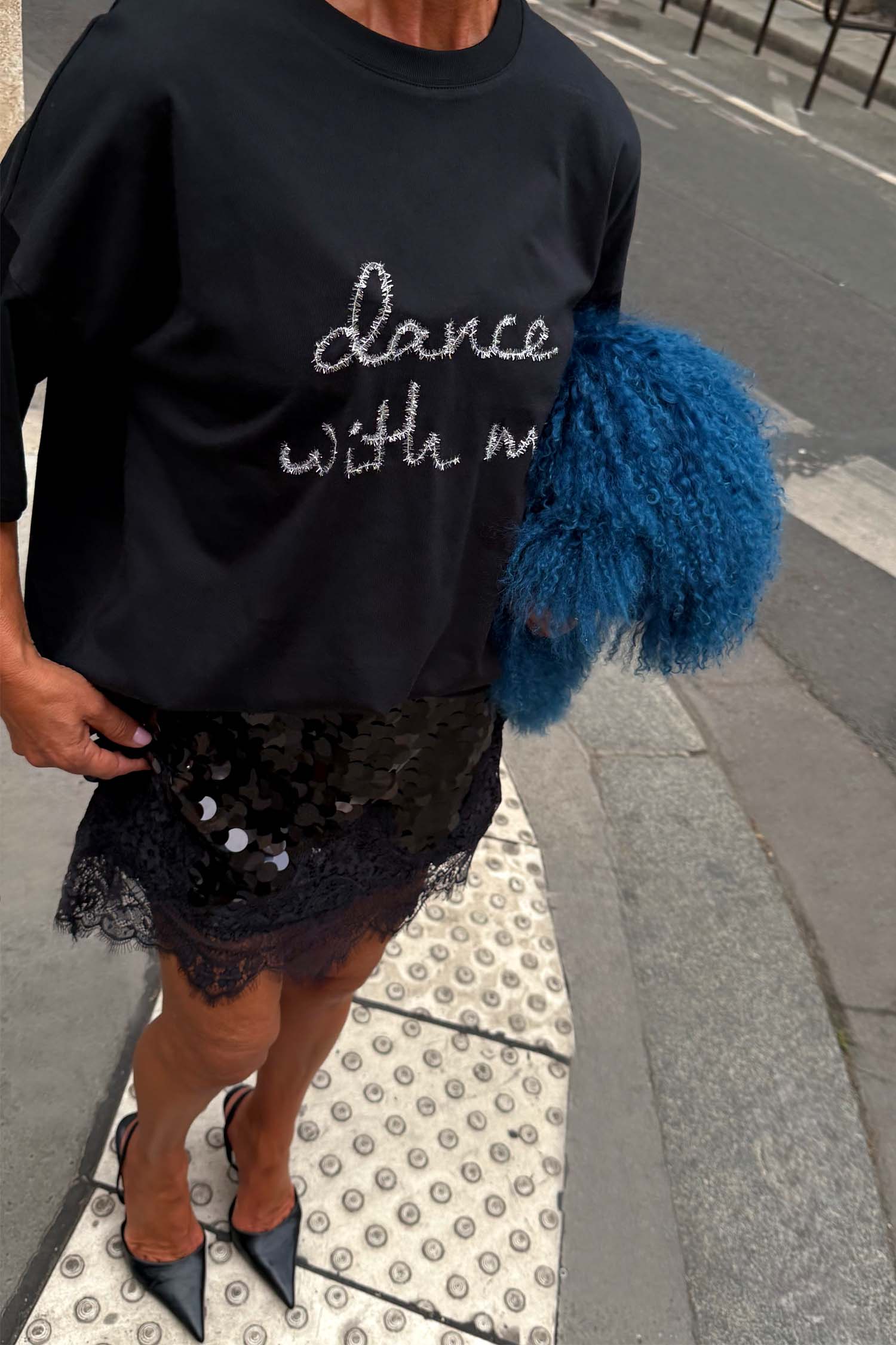 Black 'Dance with Me' T-Shirt