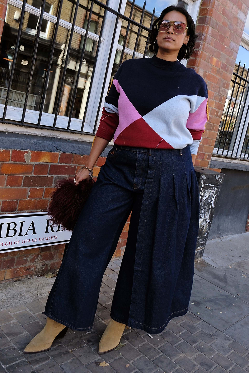 Dark Indigo Denim Belt Skirt