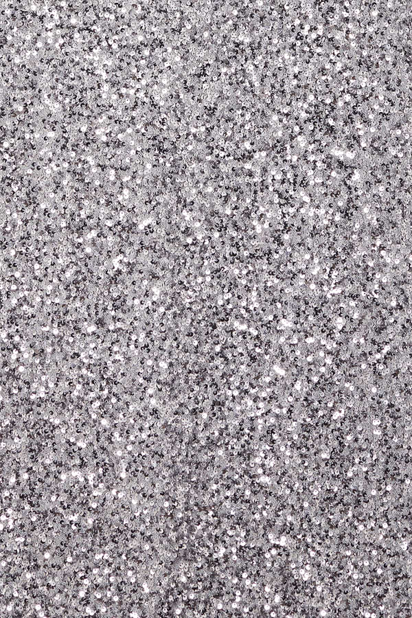 Gunmetal Sequin Soho Dress detail highlighting the shimmering texture of the gunmetal grey sequins.