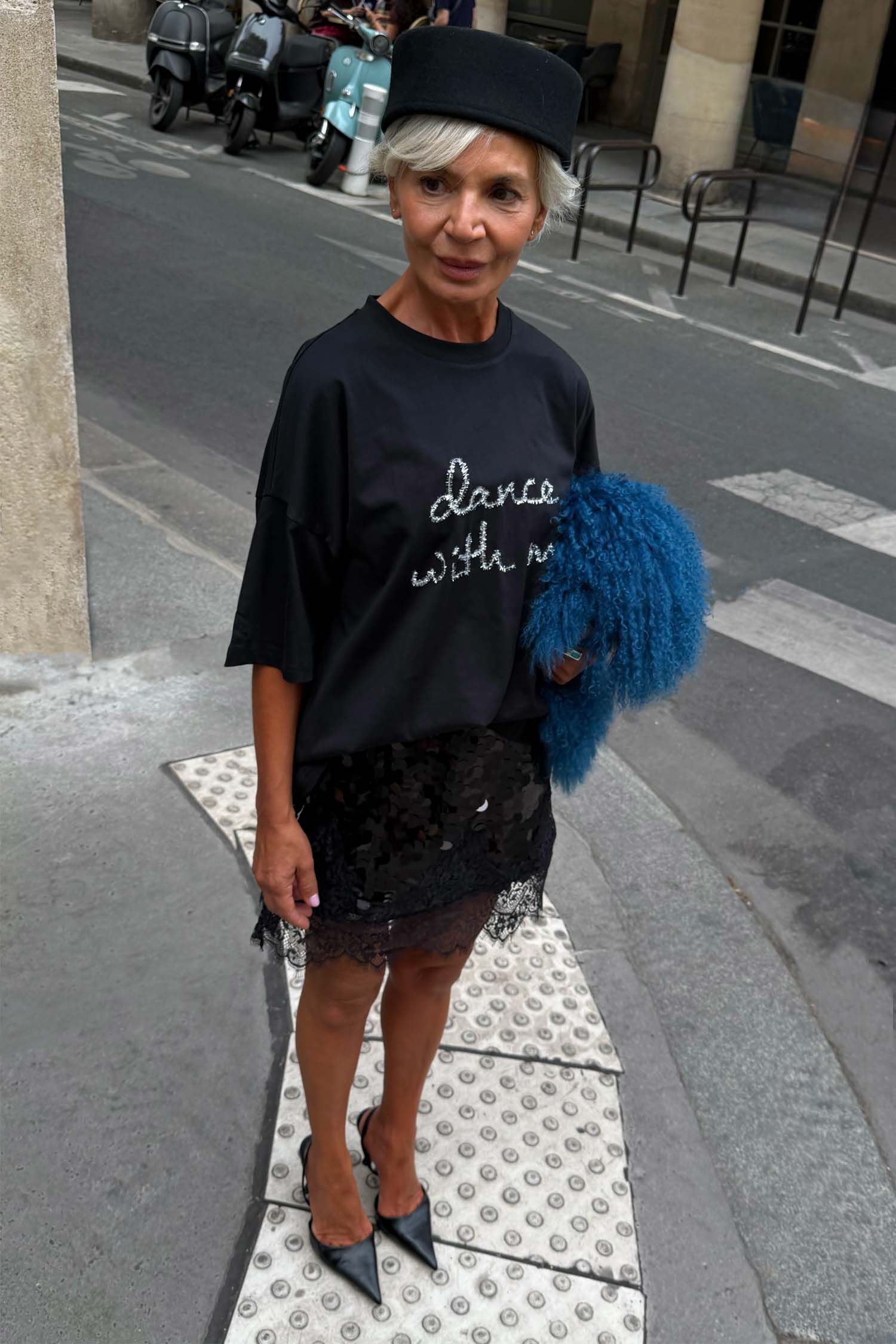 Black Sequin Mini Maeva Skirt