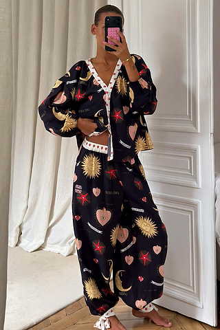 Black Mystical Pyjama Set