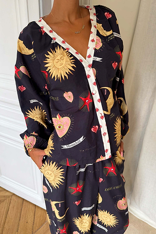 Black Mystical Pyjama Set