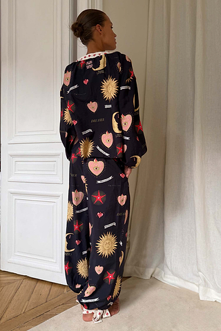 Black Mystical Pyjama Set