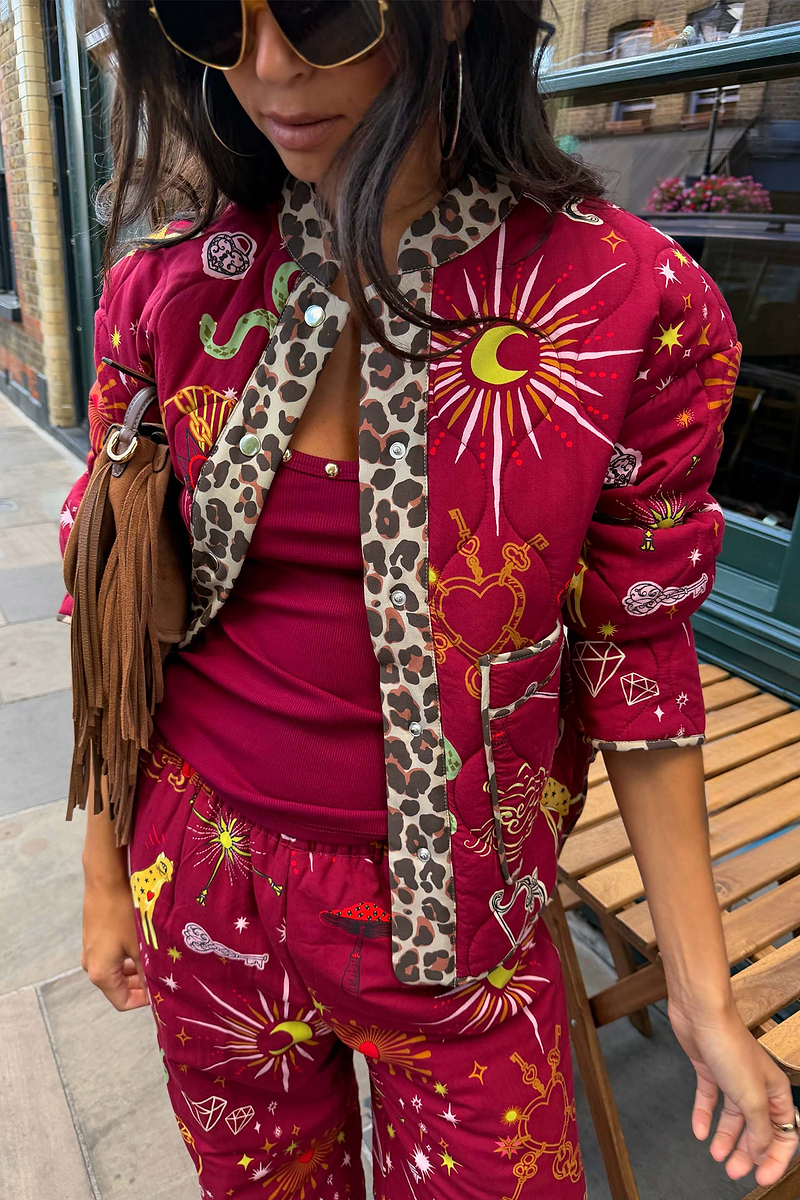 Leopard Padded Reversible Trouser