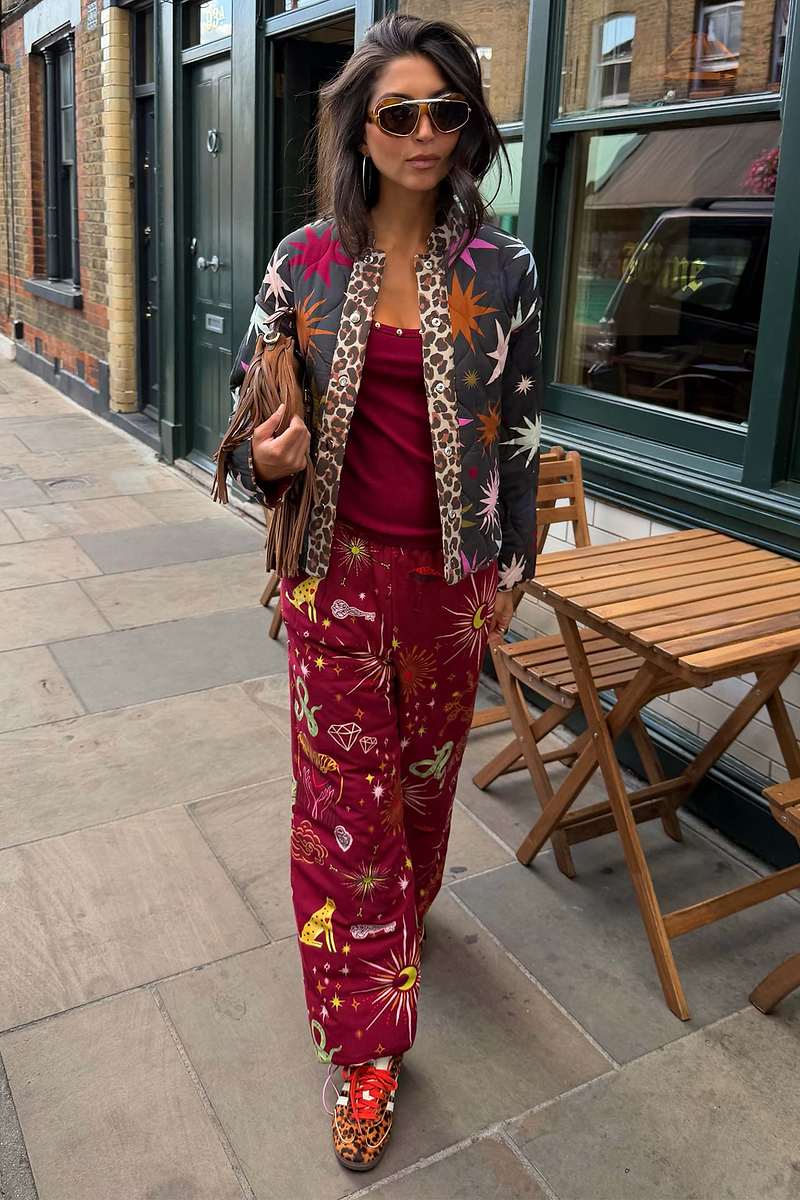 Leopard Padded Reversible Trouser