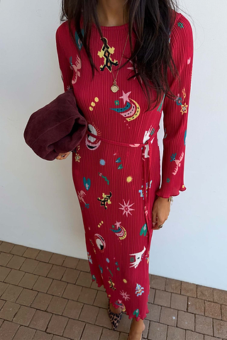Red Dusk Gaia Dress Petite