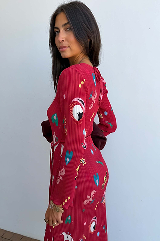 Red Dusk Gaia Dress Petite