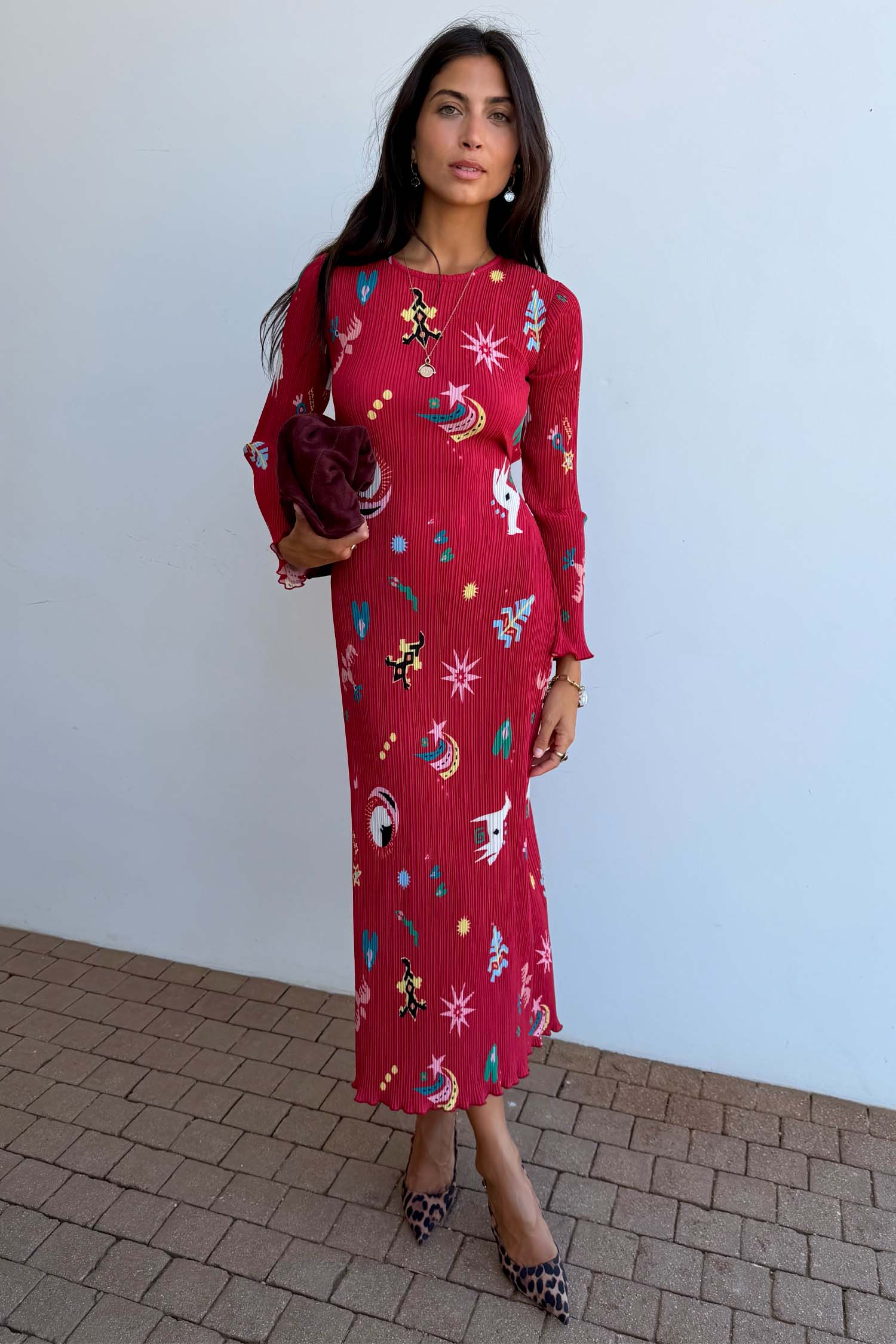 Red Dusk Gaia Dress Petite