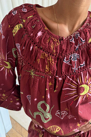 Burgundy Mystical Balloon Pyjama Set