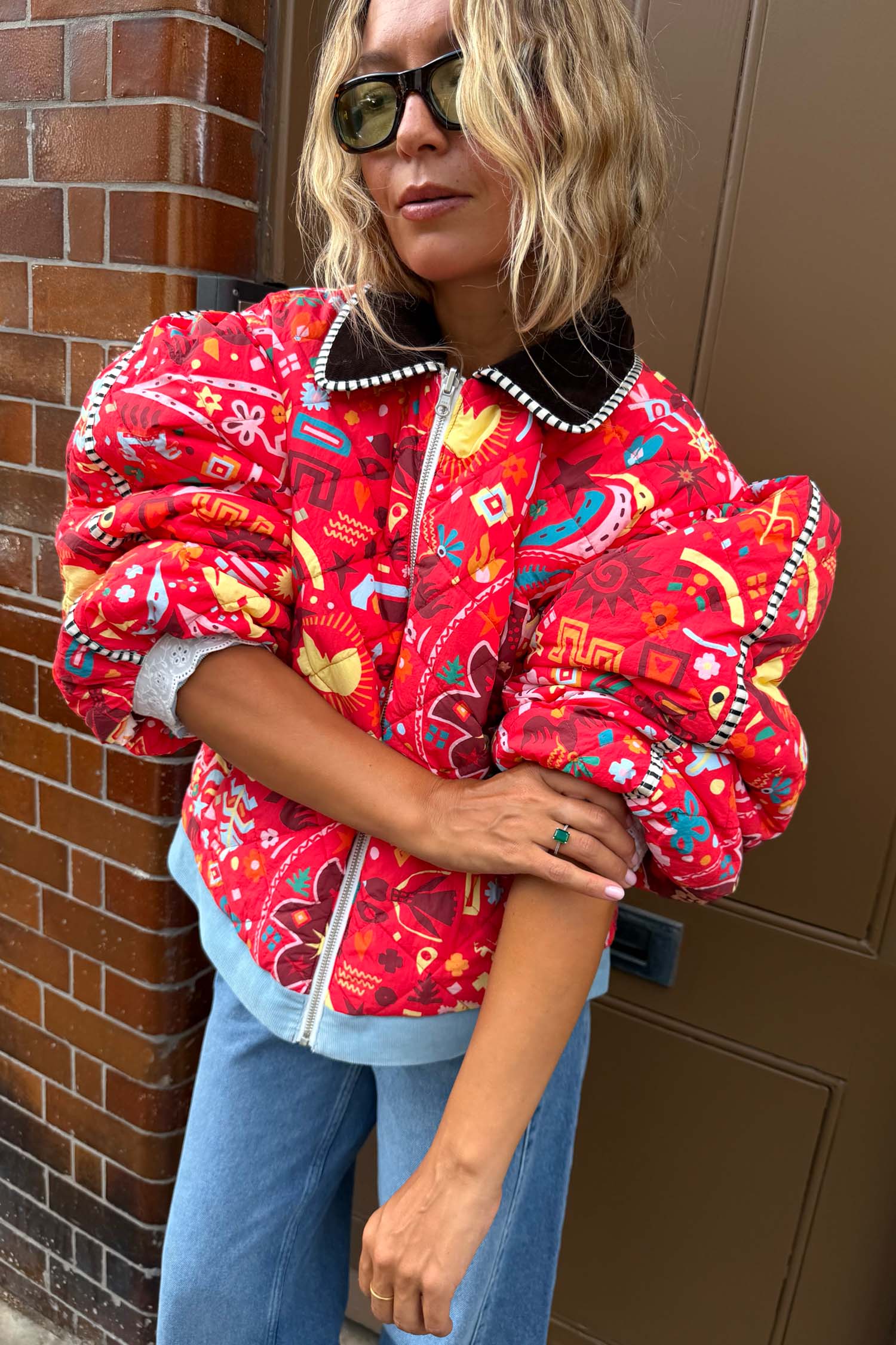 Reversible Cream Dusk Quilted Jacket