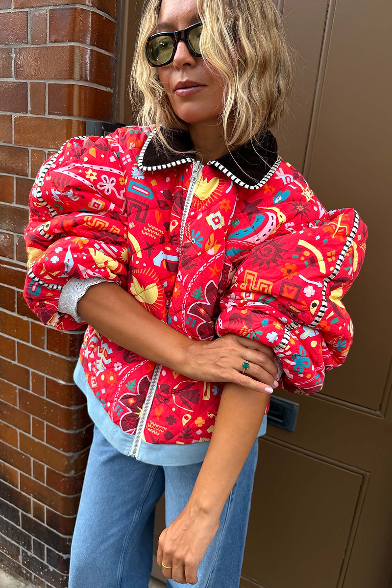 Reversible Cream Dusk Quilted Jacket