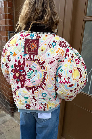 Reversible Cream Dusk Quilted Jacket
