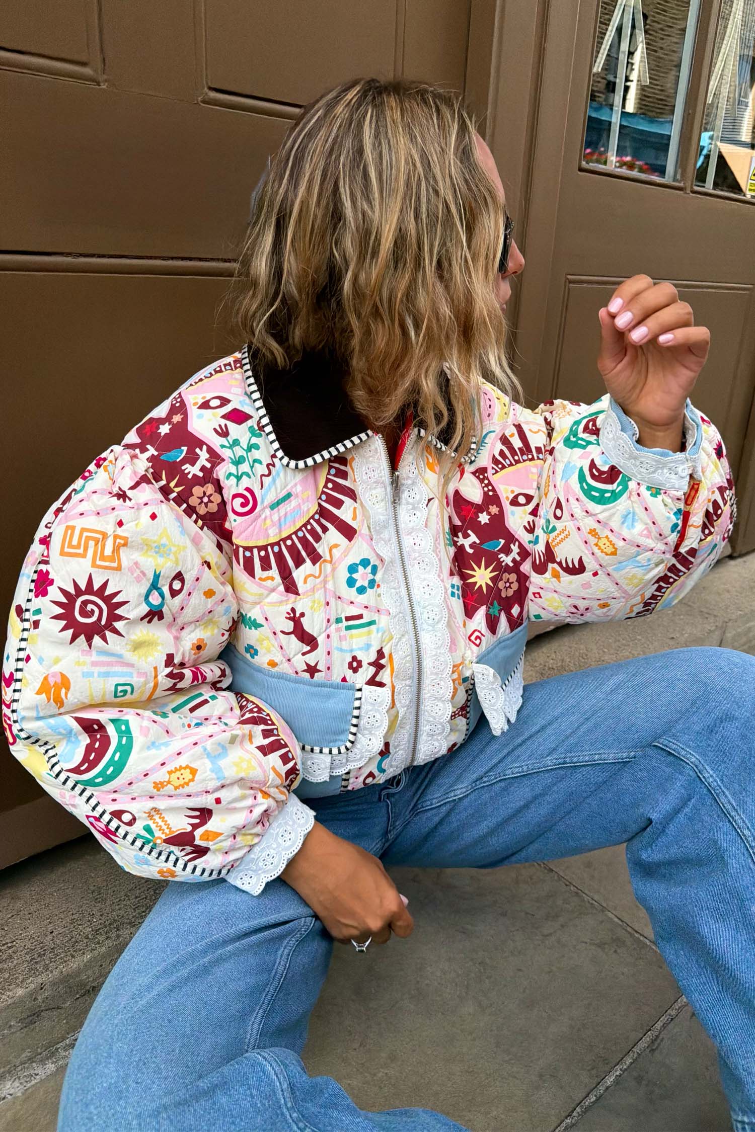 Reversible Cream Dusk Quilted Jacket