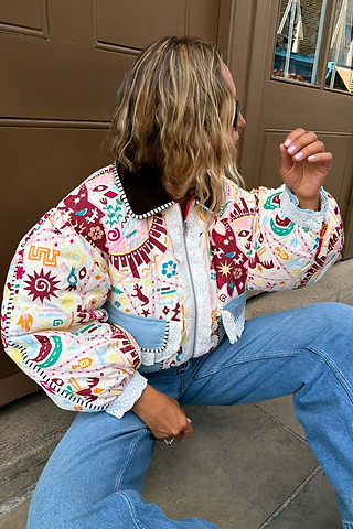 Reversible Cream Dusk Quilted Jacket