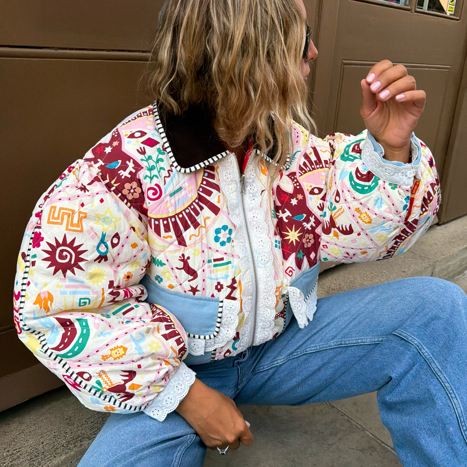Reversible Cream Dusk Quilted Jacket