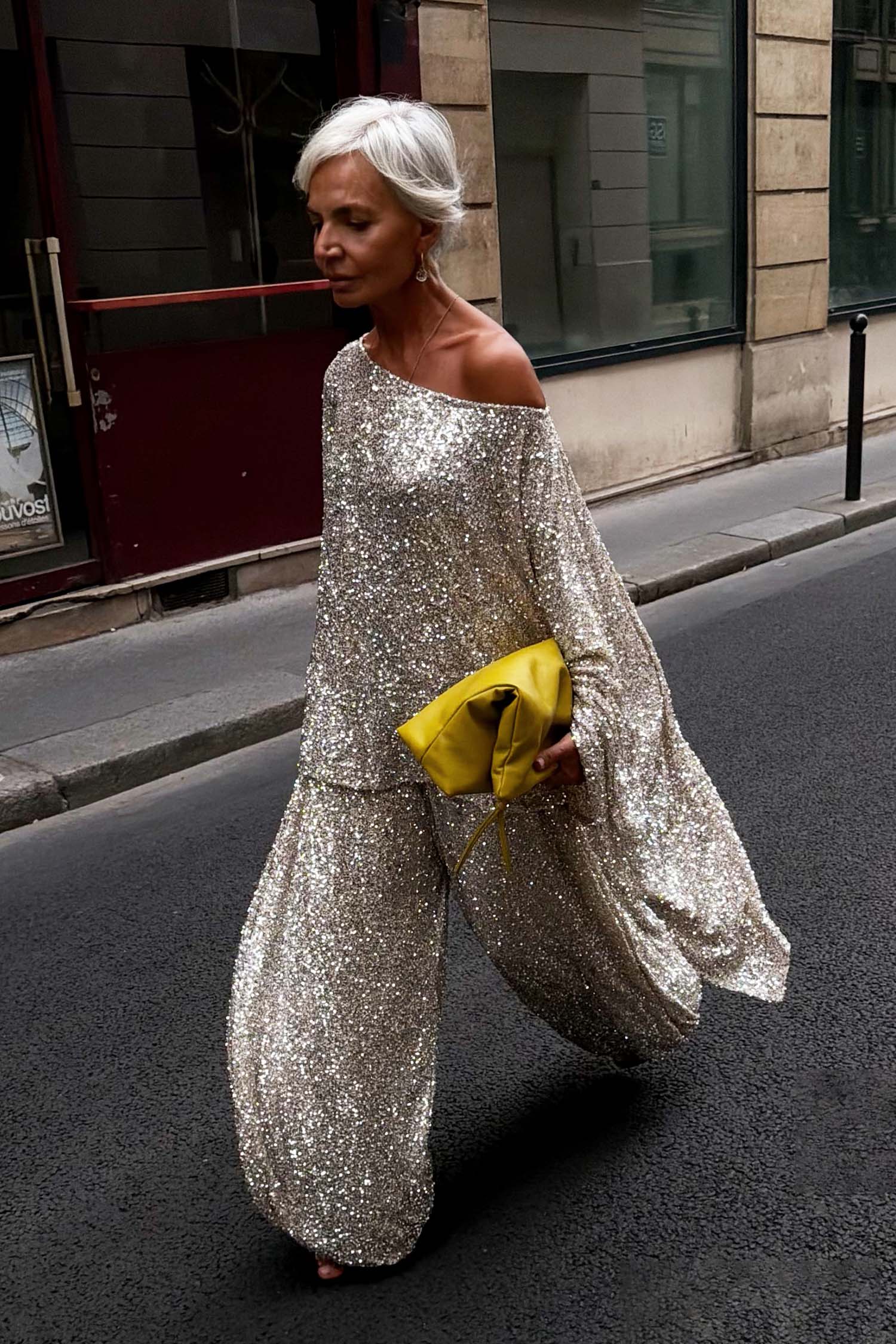 Silver Sequin Balloon Trouser