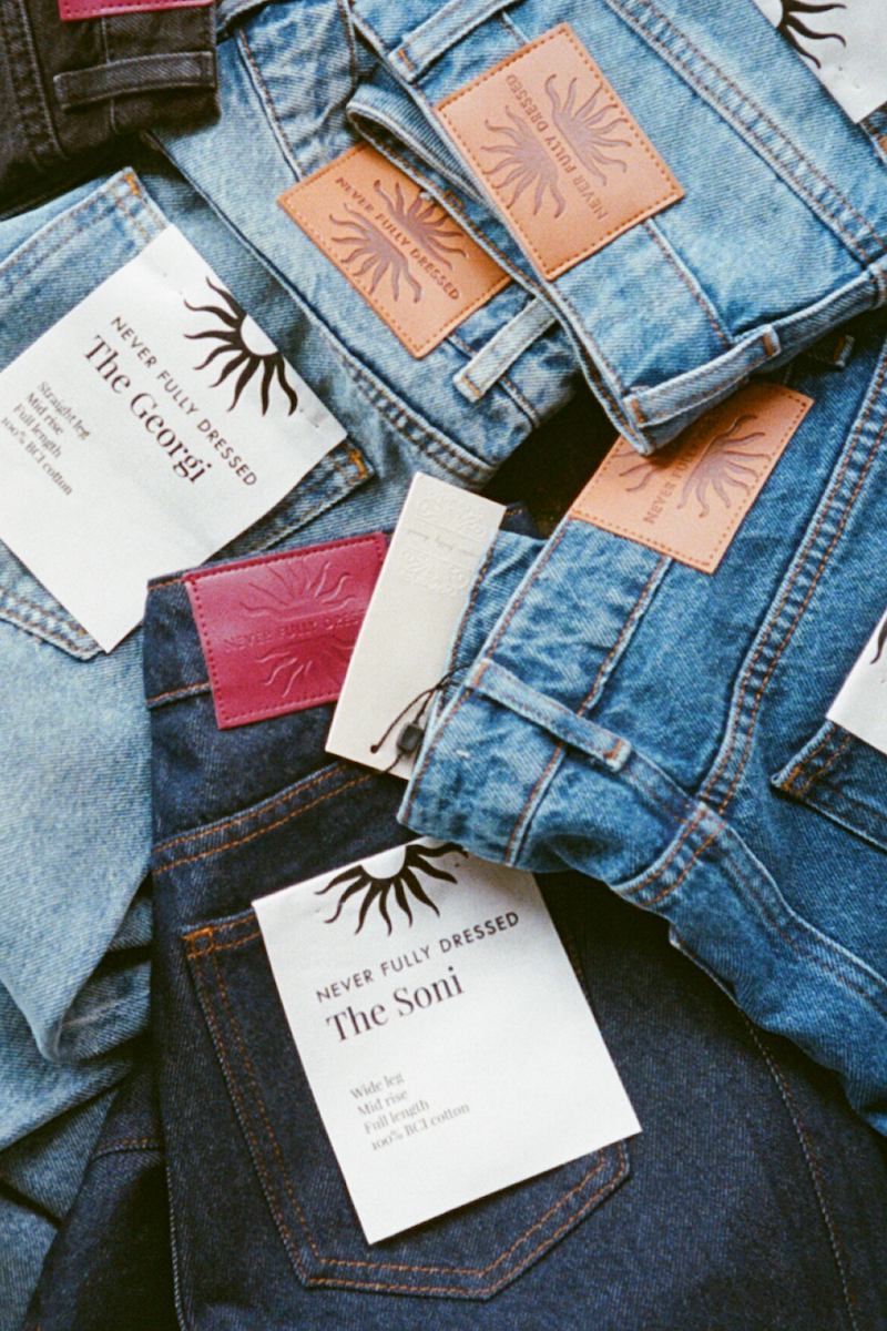Dark Indigo Soni Wide Jeans Petite