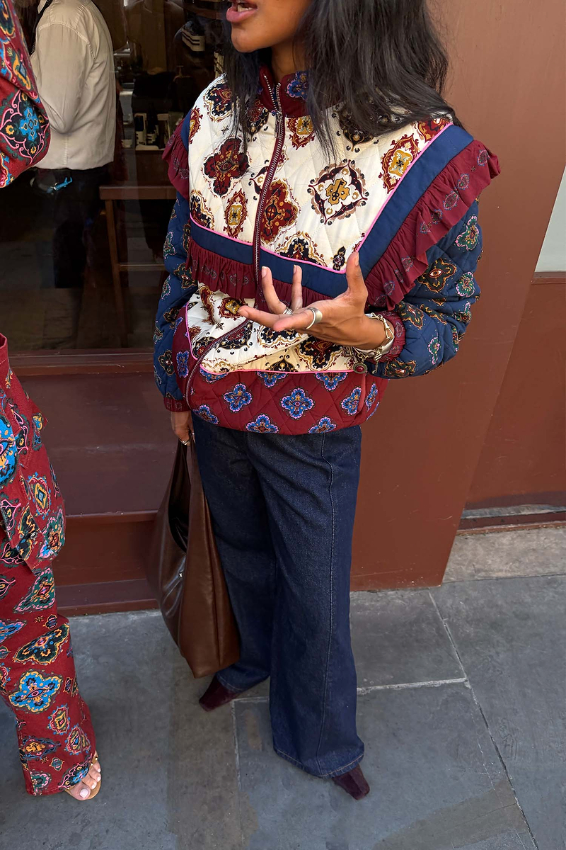 Red Tile Quilted Jacket