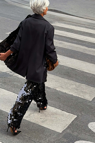 Black Sequin Naomi Trouser