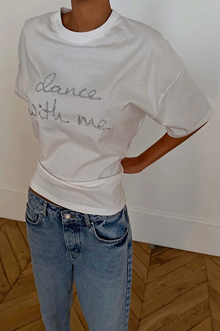 White 'Dance With Me' T-Shirt