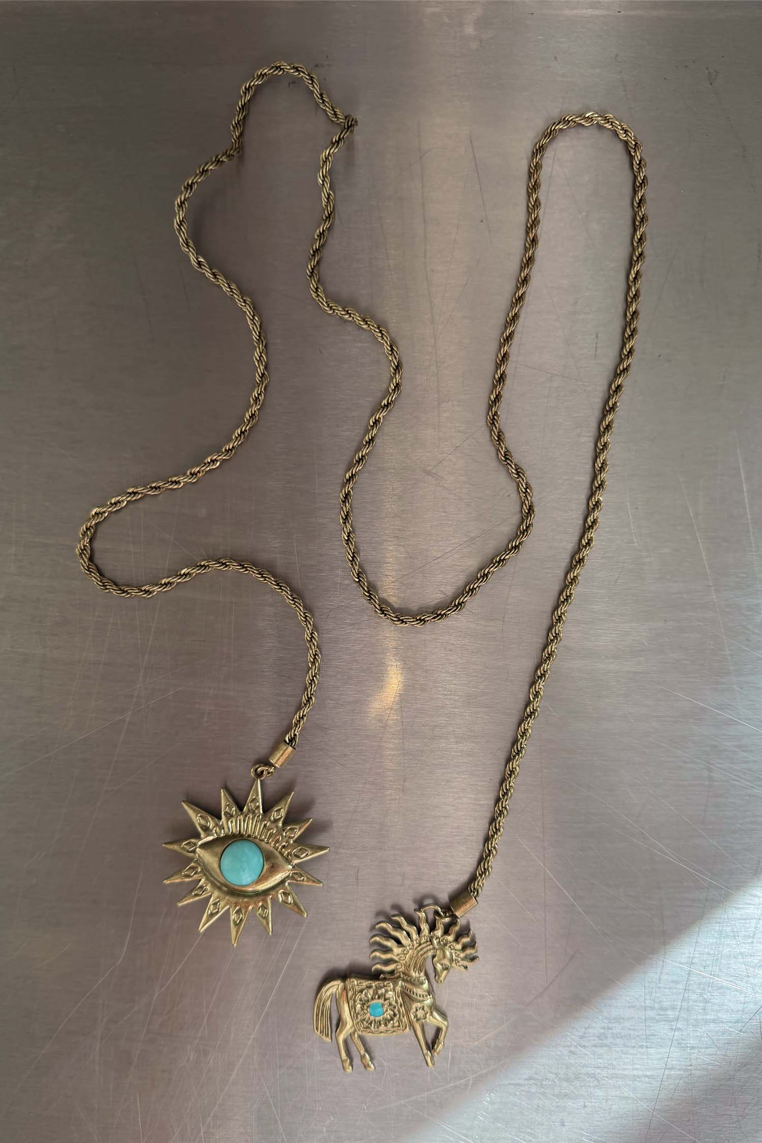Deloris Horse & Eye Chain Necklace