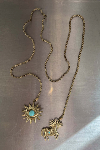 Deloris Horse & Eye Chain Necklace